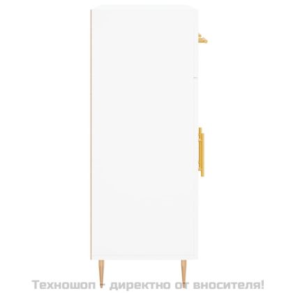 Сайдборд, бял, 69,5x34x90 см, инженерно дърво