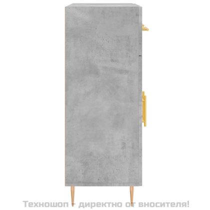 Сайдборд, бетонно сив, 69,5x34x90 см, инженерно дърво