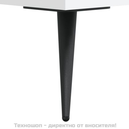 Сайдборд, бял, 69,5x34x90 см, инженерно дърво