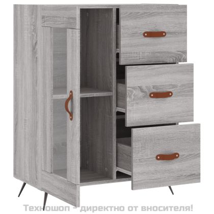 Сайдборд, сив сонома, 69,5x34x90 см, инженерно дърво