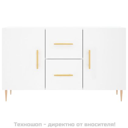 Сайдборд, бял, 100x36x60 см, инженерно дърво