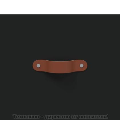 Сайдборд, черен, 34,5x34x90 см, инженерно дърво