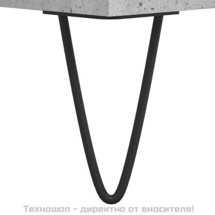 Сайдборд, бетонно сив, 34,5x34x90 см, инженерно дърво