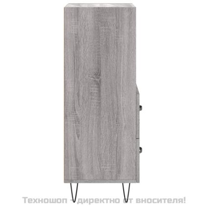 Сайдборд, сив сонома, 34,5x34x90 см, инженерно дърво