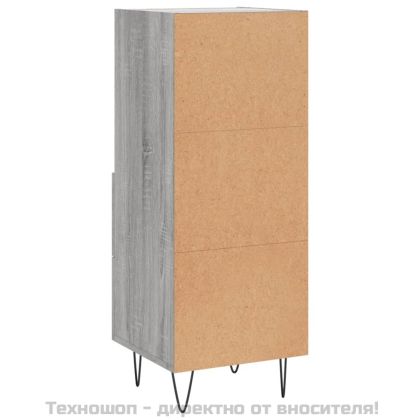 Сайдборд, сив сонома, 34,5x34x90 см, инженерно дърво