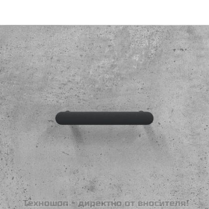 Сайдборд, бетонно сив, 34,5x34x90 см, инженерно дърво