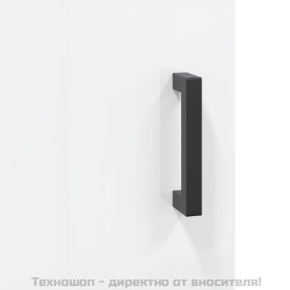 Сайдборд, бял гланц, 34,5x34x90 см, инженерно дърво