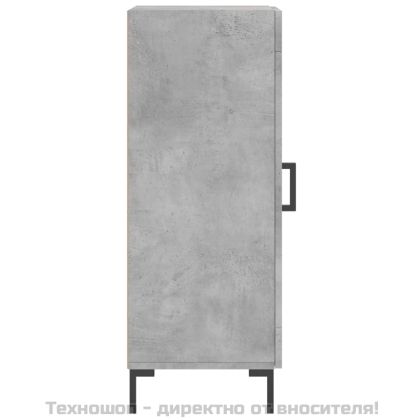 Сайдборд, бетонно сив, 34,5x34x90 см, инженерно дърво