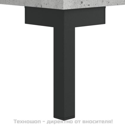 Сайдборд, бетонно сив, 34,5x34x90 см, инженерно дърво