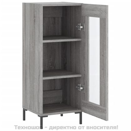 Сайдборд, сив сонома, 34,5x34x90 см, инженерно дърво