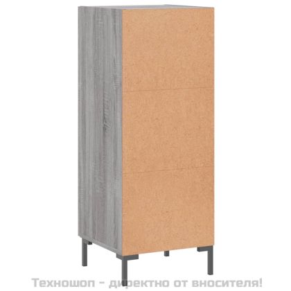 Сайдборд, сив сонома, 34,5x34x90 см, инженерно дърво