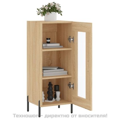 Сайдборд, дъб сонома, 34,5x34x90 см, инженерно дърво