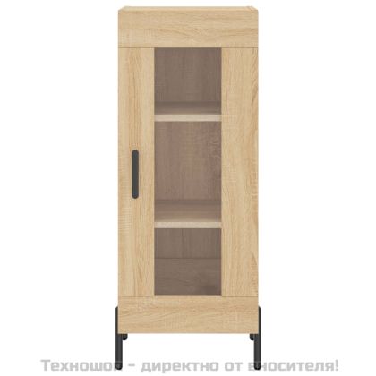 Сайдборд, дъб сонома, 34,5x34x90 см, инженерно дърво