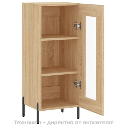 Сайдборд, дъб сонома, 34,5x34x90 см, инженерно дърво