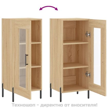 Сайдборд, дъб сонома, 34,5x34x90 см, инженерно дърво