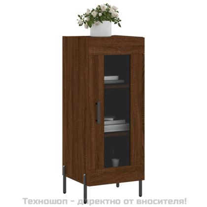 Сайдборд, кафяв дъб, 34,5x34x90 см, инженерно дърво