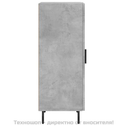 Сайдборд, бетонно сив, 34,5x34x90 см, инженерно дърво