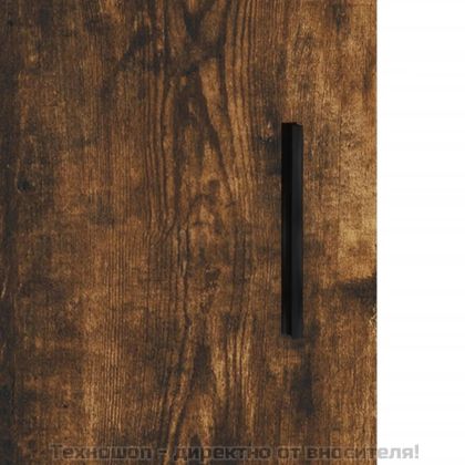 Сайдборд, опушен дъб, 34,5x34x90 см, инженерно дърво