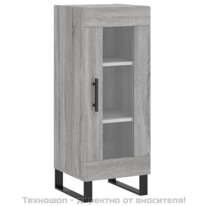 Сайдборд, сив сонома, 34,5x34x90 см, инженерно дърво