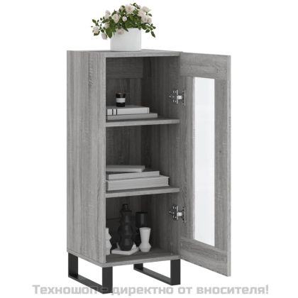 Сайдборд, сив сонома, 34,5x34x90 см, инженерно дърво