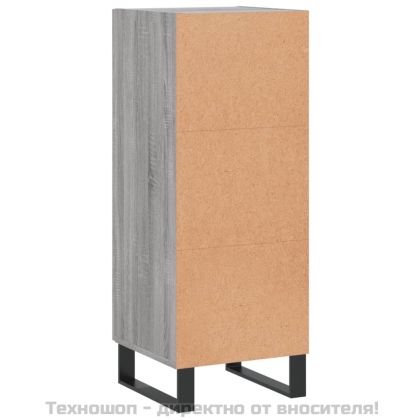 Сайдборд, сив сонома, 34,5x34x90 см, инженерно дърво