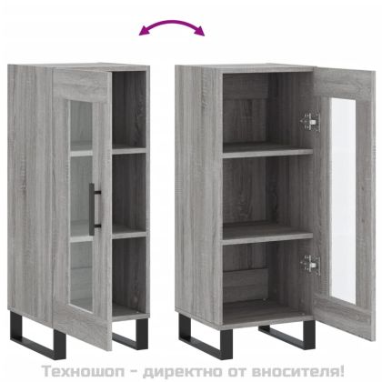 Сайдборд, сив сонома, 34,5x34x90 см, инженерно дърво