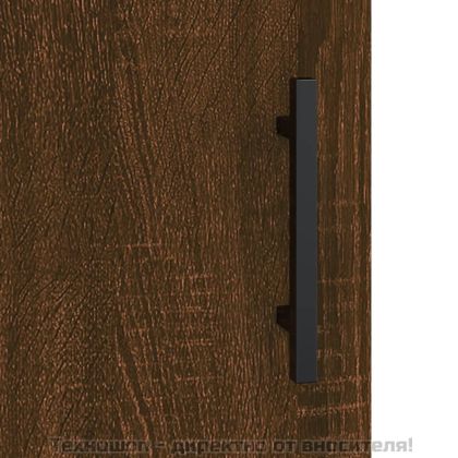 Сайдборд, кафяв дъб, 34,5x34x90 см, инженерно дърво