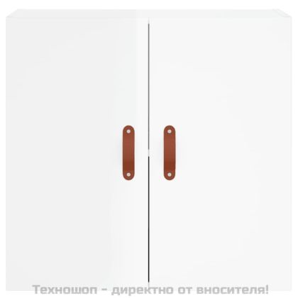 Стенен шкаф, бял гланц, 60x31x60 см, инженерно дърво