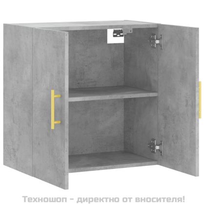 Стенен шкаф, бетонно сив, 60x31x60 см, инженерно дърво