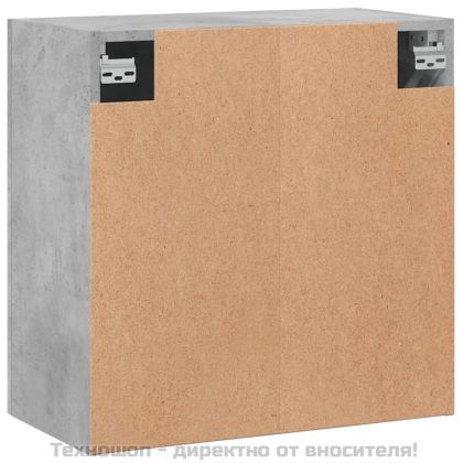 Стенен шкаф, бетонно сив, 60x31x60 см, инженерно дърво