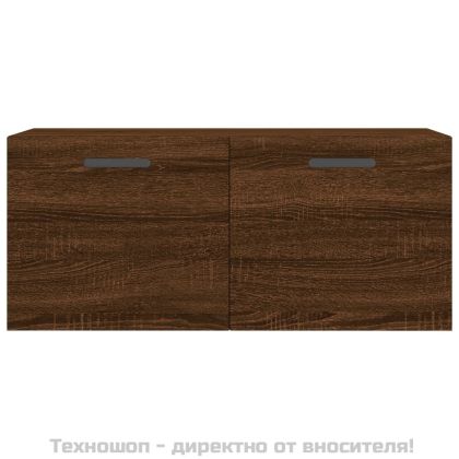 Стенен шкаф, кафяв дъб, 80x36,5x35 см, инженерно дърво