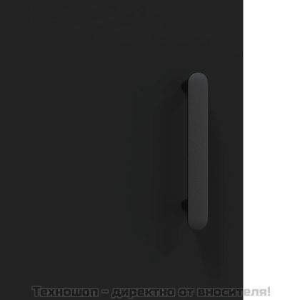 Сайдборд, черен, 34,5x34x90 см, инженерно дърво