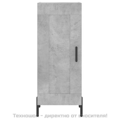 Сайдборд, бетонно сив, 34,5x34x90 см, инженерно дърво