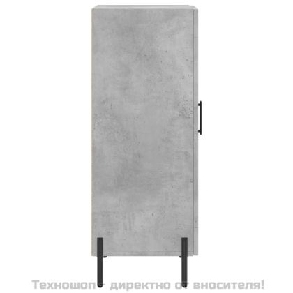 Сайдборд, бетонно сив, 34,5x34x90 см, инженерно дърво