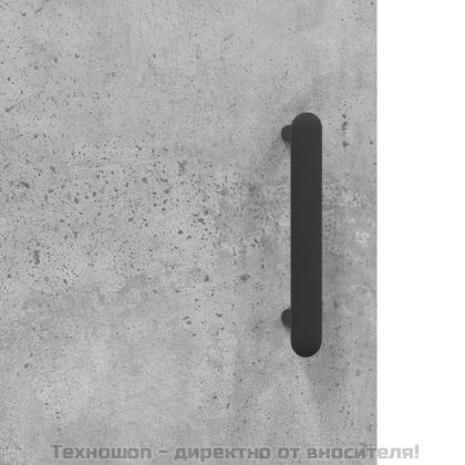 Сайдборд, бетонно сив, 34,5x34x90 см, инженерно дърво