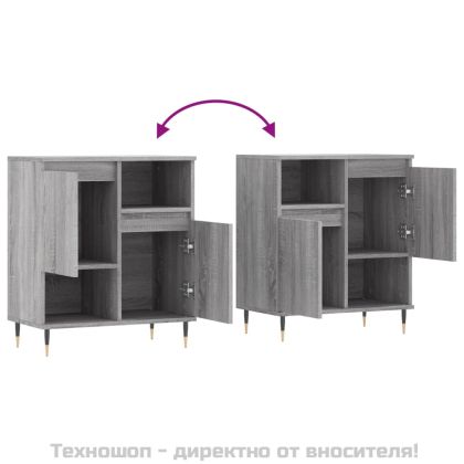 Сайдборд, сив сонома, 60x35x70 см, инженерно дърво