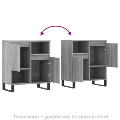 Сайдборд, сив сонома, 60x35x70 см, инженерно дърво