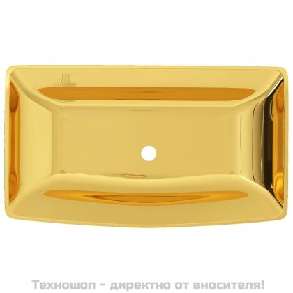 Мивка, 71x38x13,5 см, керамична, златиста