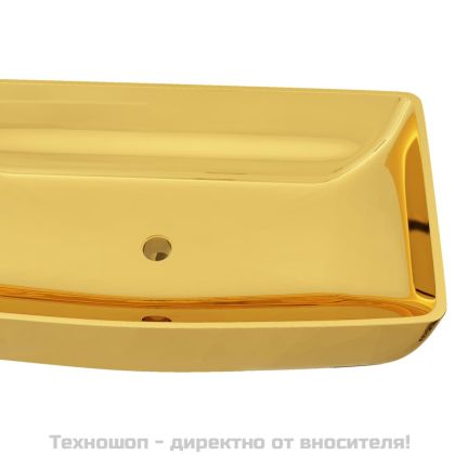 Мивка, 71x38x13,5 см, керамична, златиста
