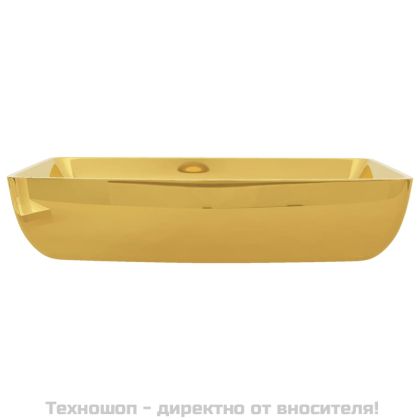 Мивка, 71x38x13,5 см, керамична, златиста