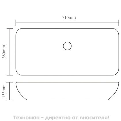 Мивка, 71x38x13,5 см, керамична, златиста