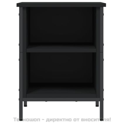 Шкаф за обувки, черен, 38x35x50 см, инженерно дърво