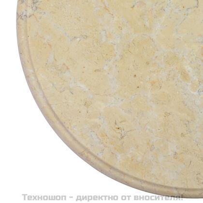 Плот за маса, кремав, Ø40x2,5 см, мрамор