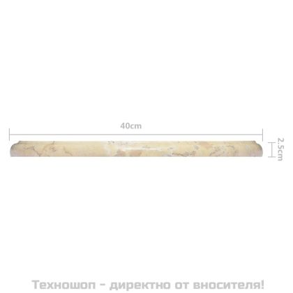 Плот за маса, кремав, Ø40x2,5 см, мрамор