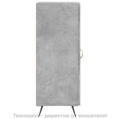 Сайдборд, бетонно сив, 34,5x34x90 см, инженерно дърво