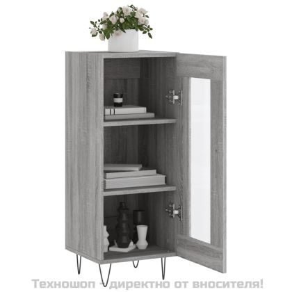 Сайдборд, сив сонома, 34,5x34x90 см, инженерно дърво