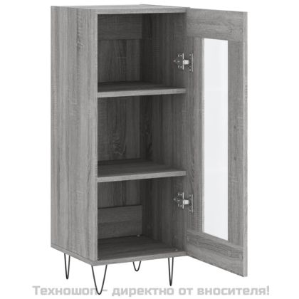 Сайдборд, сив сонома, 34,5x34x90 см, инженерно дърво