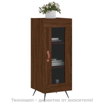 Сайдборд, кафяв дъб, 34,5x34x90 см, инженерно дърво