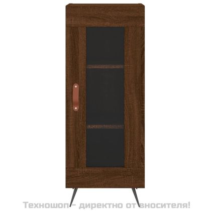 Сайдборд, кафяв дъб, 34,5x34x90 см, инженерно дърво