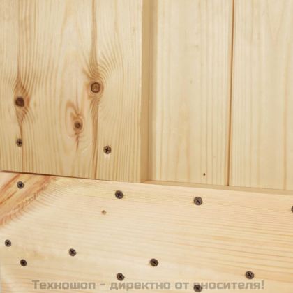 Плъзгаща врата с монтажни части, 90x210 см, борово дърво масив